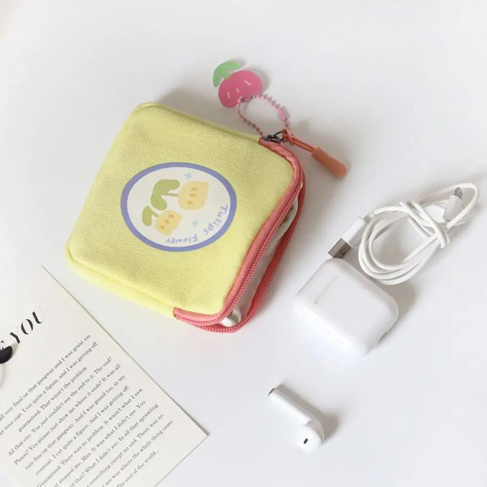 Симпатичный кошелек для монет для девочек, весна-лето, простой кошелек-тюльпан, женская сумка для хранения салфеток, студенческая простая сумка для мелких предметов, кошельки для монет