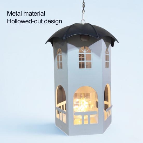 Metal Bird Feeder with Lights Squirrel Resistant Hummingbird Feeder Waterproof Hanging Feeding Station for Home Patio Garden Birds