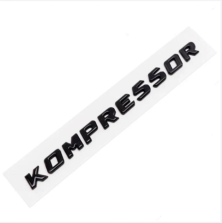 3D ABS Kompressor Letters Car Rear Trunk Fender Emblem Badge Car Sticker NHXD Decals For Mercedes C230 C200 C180 SLK CLK 200k SL CLS