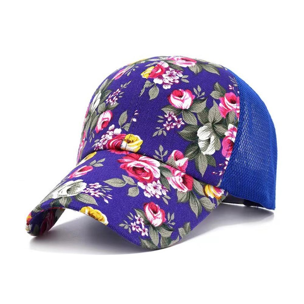 Flower Printed Fishing Cap Mesh Hip Hop Sun Hat New Baseball Cap Summer Autumn Outdoor