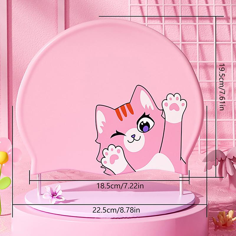 Мультяшные шапочки для плавания Водонепроницаемые с принтом Милые детские шапочки для плавания для мальчиков и девочек Защита ушей Шапочка для плавания Аксессуары для бассейна