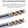 Coated High Gloss Aluminum Metal Milling HRC65 CNC Carving Bit Special CNC Endmill