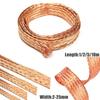 1M 5M 10M Pure Copper Braid Knitted Mesh Anti-interference 4mm/6mm/8mm/12mm/14mm/18mm/25mm Lead Wire Flexibility Cable Flat