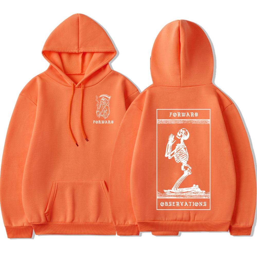 Praying Skeleton Forward Observations Group Hoodie Unisex's Women's Gbrs Graphic Hoodies Punk Vintage Sweatshirt Gothic Pullover