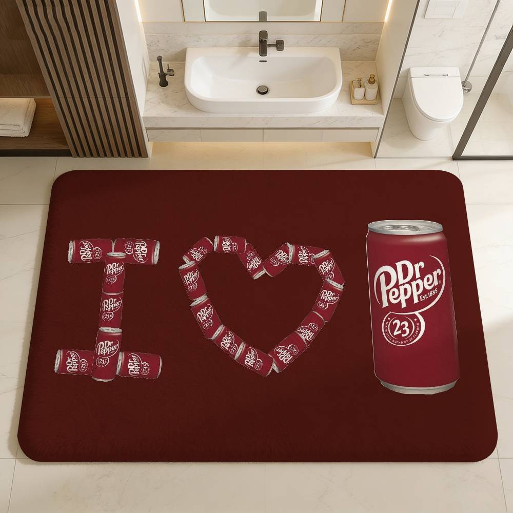 D-Dr P-Peppers Bathroom Mat Anti-slip Absorb Water Long Strip Cushion Bedroon Mat Welcome Doormat