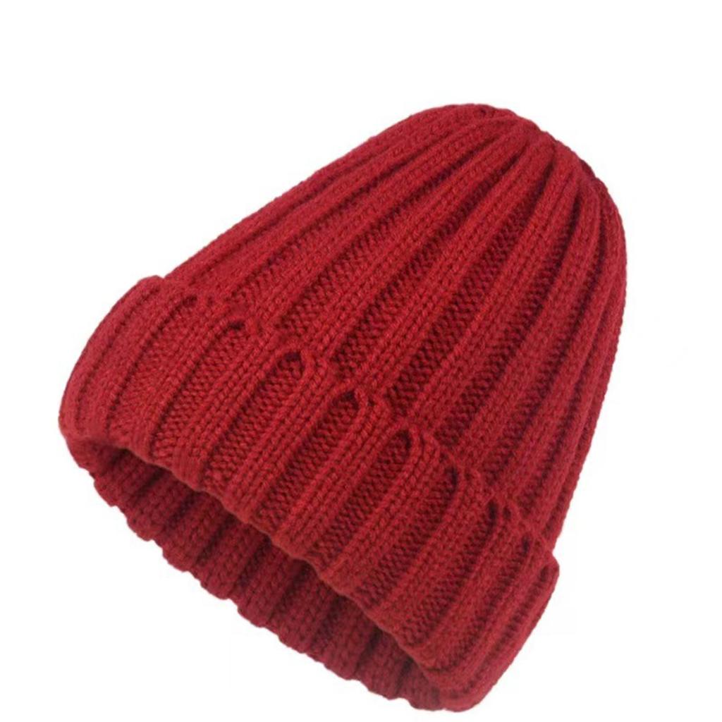 Thickened Knitted Yarn Hat With Flanged Solid Color Pointed Hat, Fashionable And Versatile, Warm Couple's Hat