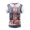 Fashion Tee Top Sleeve Round Suit Tie 3D T-Shirt