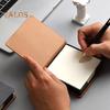 Note Box 180 Sheets Holder with Lid Cover Imitation Leather Sticky Notes Dispenser Grooves Rounded Corners Waterproof Memo Holder