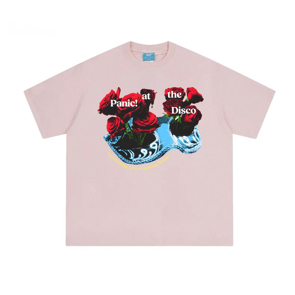 ROSE MASK TEE Hip Hop Panic! At The Disco Same As Website T-shirt Summer 100% Cotton T Shirt