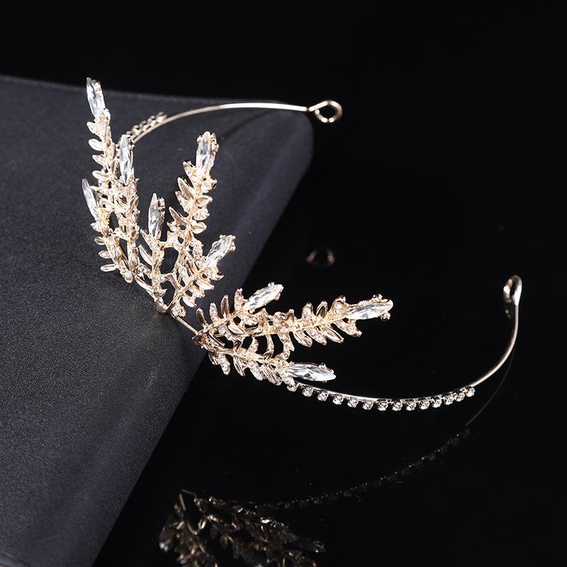 Новый винтажный свадебный ободок в виде листьев в стиле барокко, головной убор с золотыми листьями