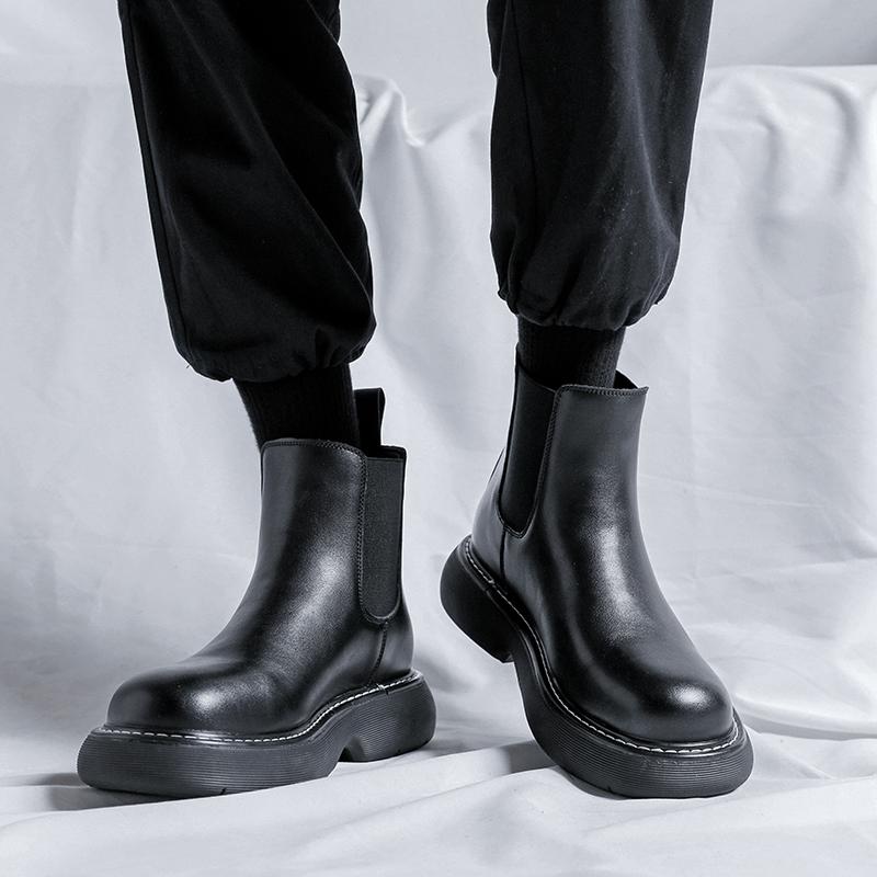 Модные повседневные мужские ботинки с толстой подошвой, удобные, стильные, для отдыха на улице, для мотоциклов, хит продаж, повседневная обувь для взрослых и молодежи, хит продаж