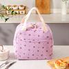 Corduroy Lunch Bag Thermal Lunch Handbag Insulation Pouch Soft Lunch Tote School Cooler Bag for Picnic Travel