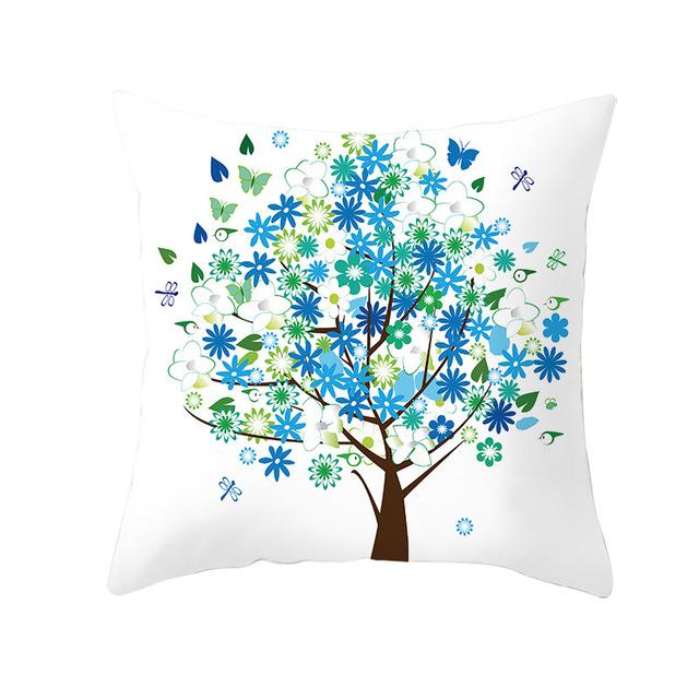 Colorful Tree Printing Decorative Pillowcase Colorful Tree Pillow Case Polyester Tree Pattern Pillow Cover Kussensloop Zt287
