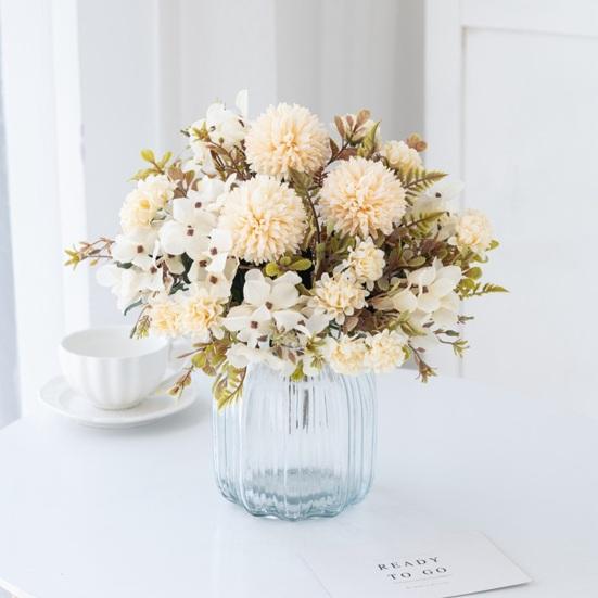 Имитация цветка без полива, декоративная прозрачная текстура, практичная цветочная композиция «сделай сам», художественная имитация цветка гортензии, домашний декор