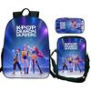 3 шт. K-Pop Рюкзаки Охотники на демонов Huntrix Девочки Дети Студенты Школьные сумки Зои Руми Мира Саджа Мальчики Дети Рюкзаки Унисекс Мочила