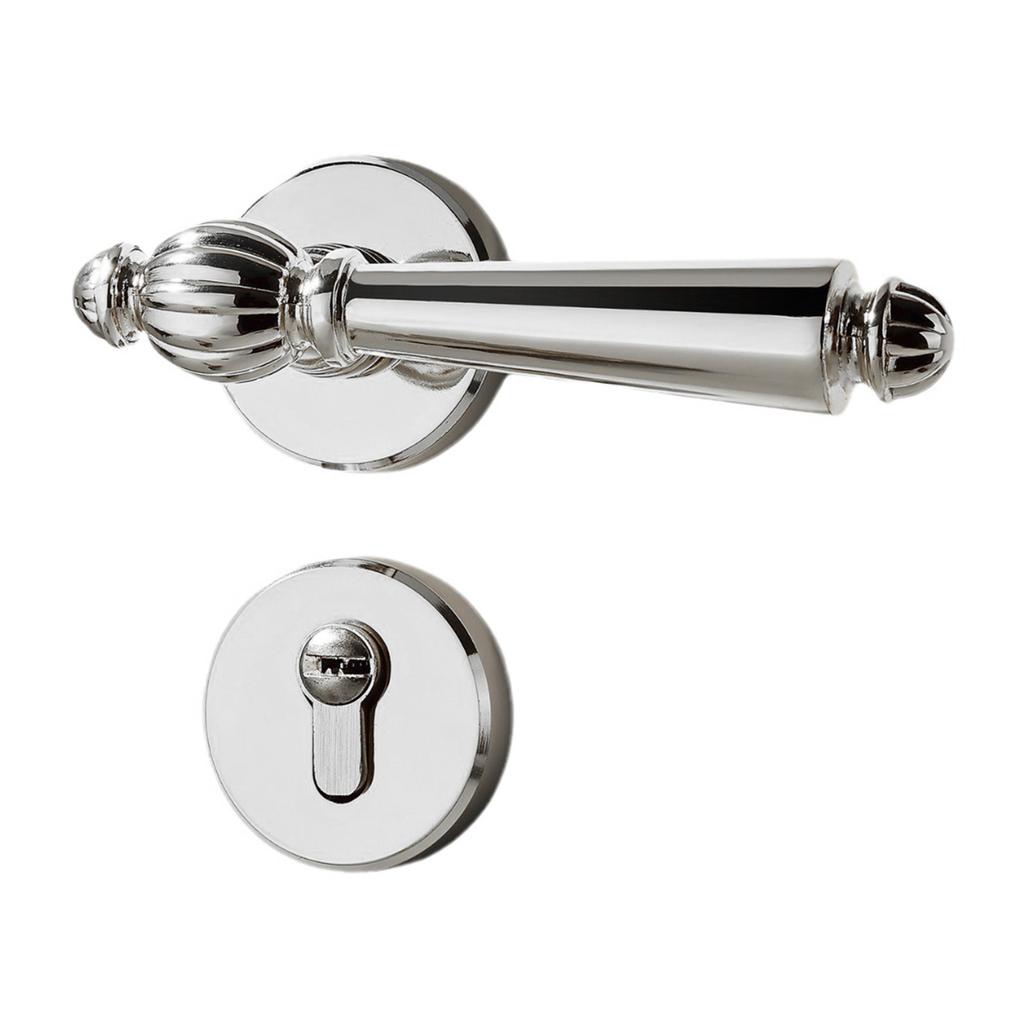 1 Set Zinc Alloy Door Handle Lock Modern Door Handles Home Security Lock Set for Home Renovation & Security Enhancement