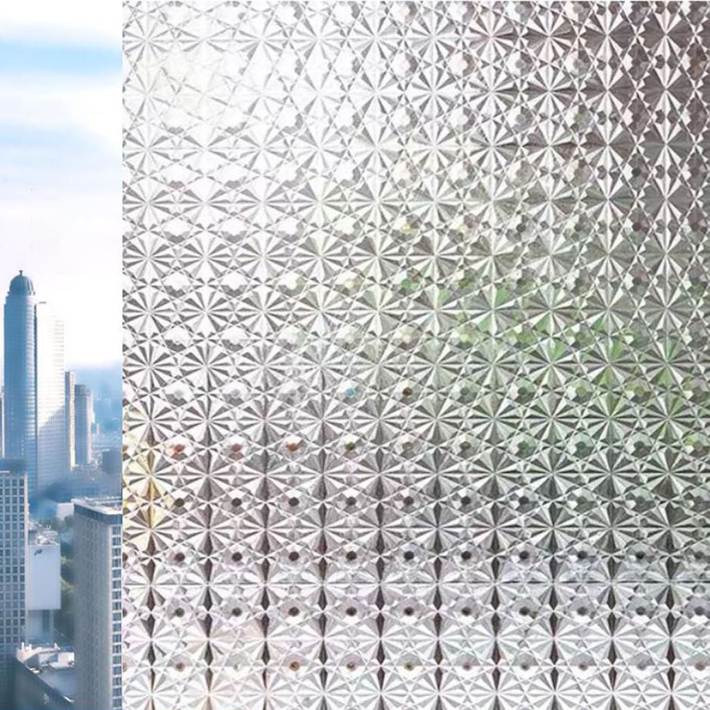 20x100см Статическая Матовая Оконная Пленка Стикер для Конфиденциальности для Ванной Комнаты Непрозрачная Полупрозрачная Контроль Света Клейкое Покрытие для Стекла