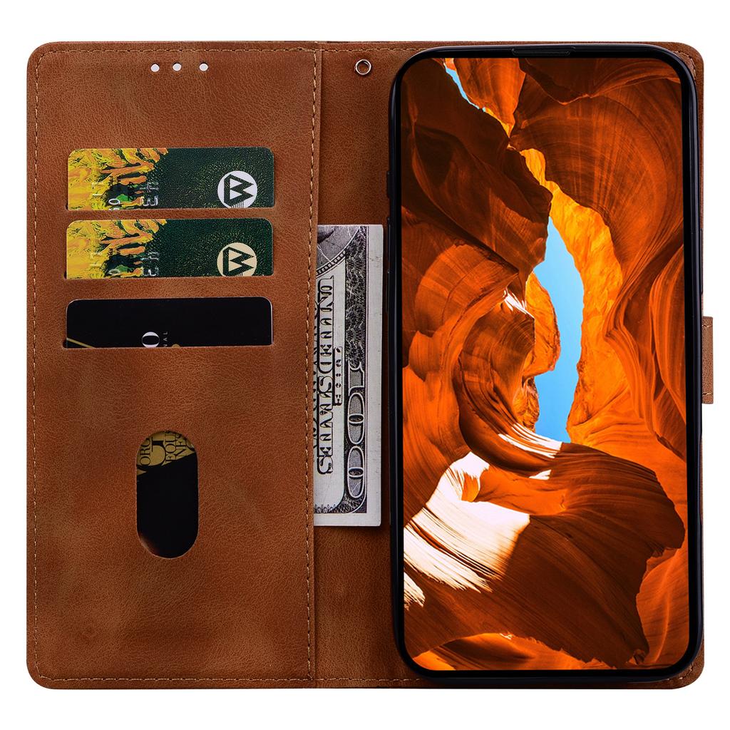 For Honor 400 Pro 5G (Global) Leather Case Imprinted Checkered Pattern Wallet Stand Flip Phone Cover