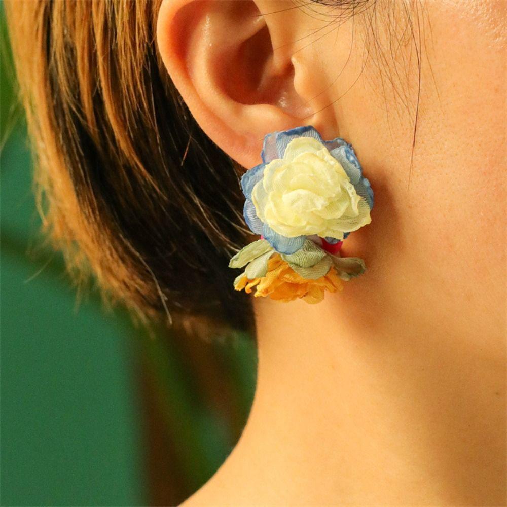 Flower Beach Bohemian Flower Drop Earrings Fresh Earrings Women Earrings Korean Style Jewelry