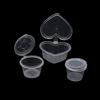 50Pcs Delivery Package Seasoning Box Sauce Box Seasoning Round Transparent Conjoined Plastic Box With Lid Multi Size Home Supply