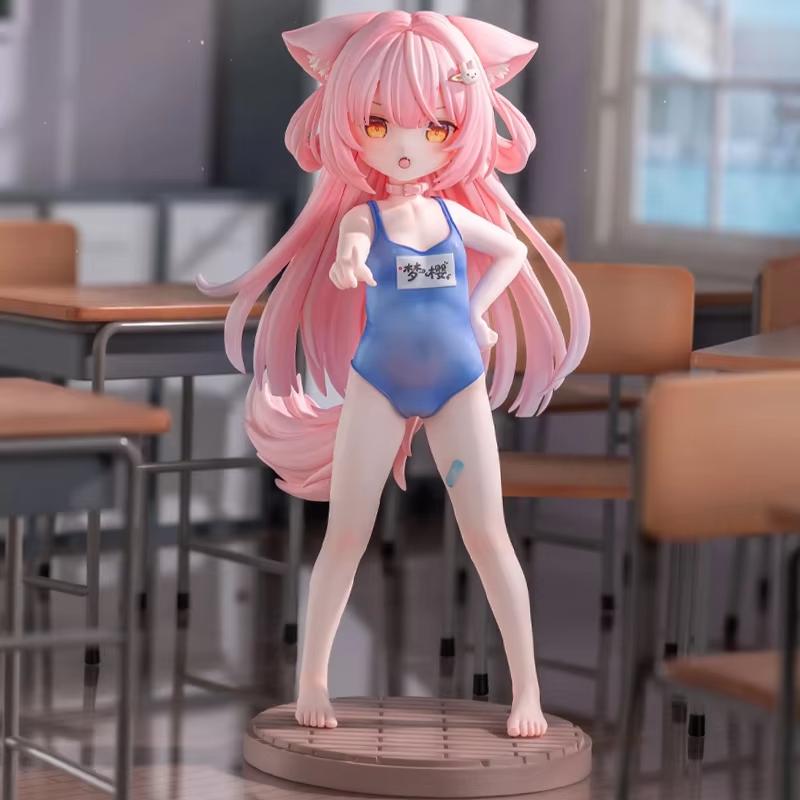 Presale Cat Ear Girl Gk Handmade Full Coating Finished Product Anime Pretty Girl Static Model Desktop Ornament Collection Gift
