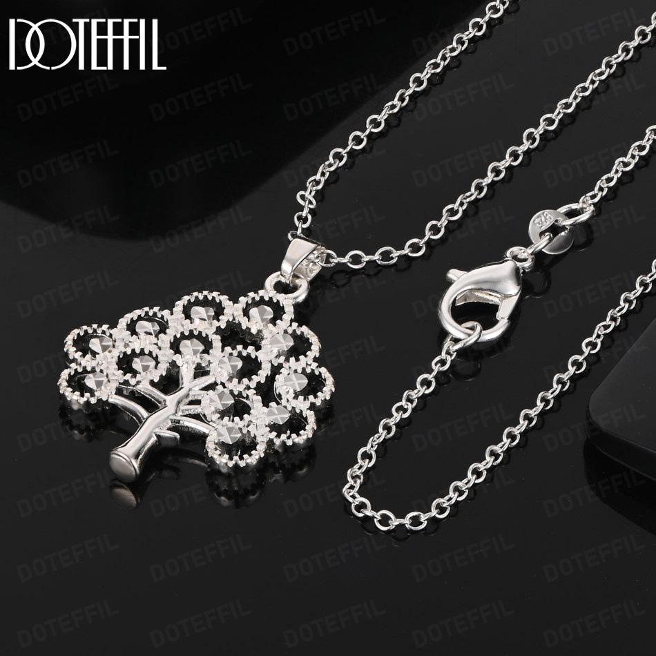 Модное ювелирное изделие из стерлингового серебра 925 пробы, кулон в виде дерева, свадебное ожерелье