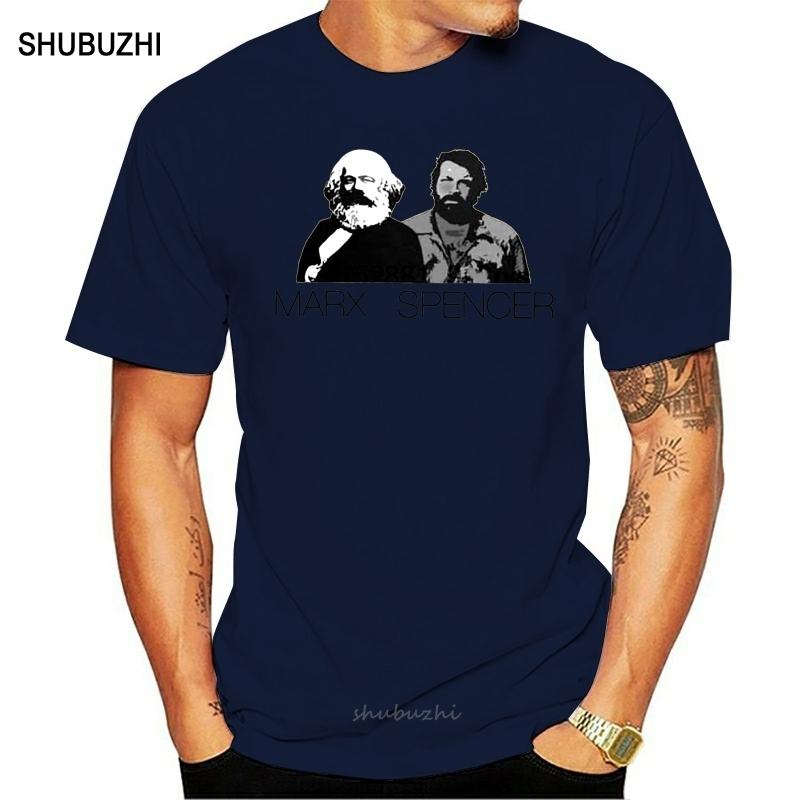 Fashion Oneck MARX And SPENCER Bud Spencer And Terence Hill Casual Tshirt For Men Leisure Great Cotton Camiseta S6XL