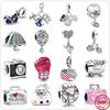 New 925 Sterling Silver Airplane Bag Camera Bicycle Water Bottle Charm Bead Fit Original Bracelet For Women DIY Jewelry