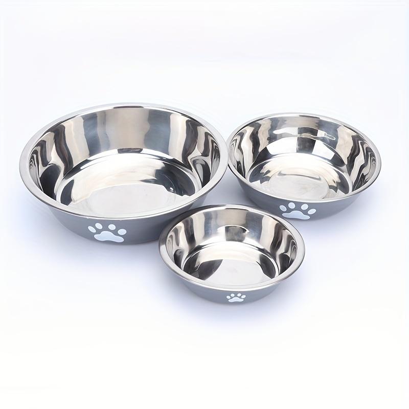 Миска для собак из нержавеющей стали с нескользящим дном - прочная кормушка для домашних животных для еды и водоснабжения