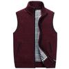 Knit Sleeveless Mens Fall Fleecelined Cardigan Vest Loosefit Casual Outerwear Vest