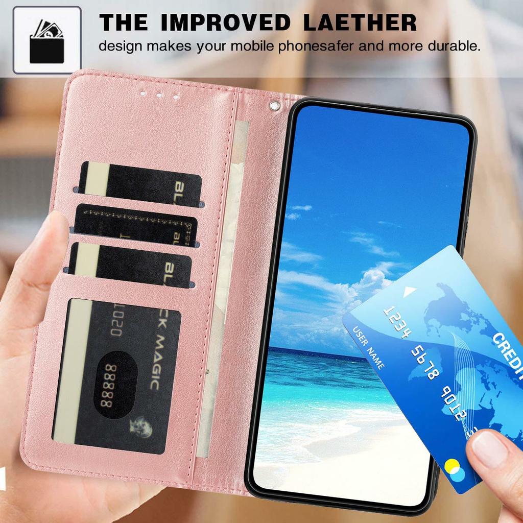 Для Xiaomi Redmi Note 15 Pro 4G (Глобальный) Чехол Однотонный Кожаный Кошелек Защитная Крышка для Телефона