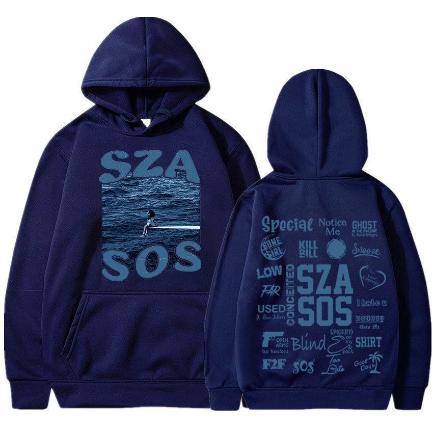 SZA Music Album SOS Graphic Hoodie Women Unisex Vintage Overs sweartshirt