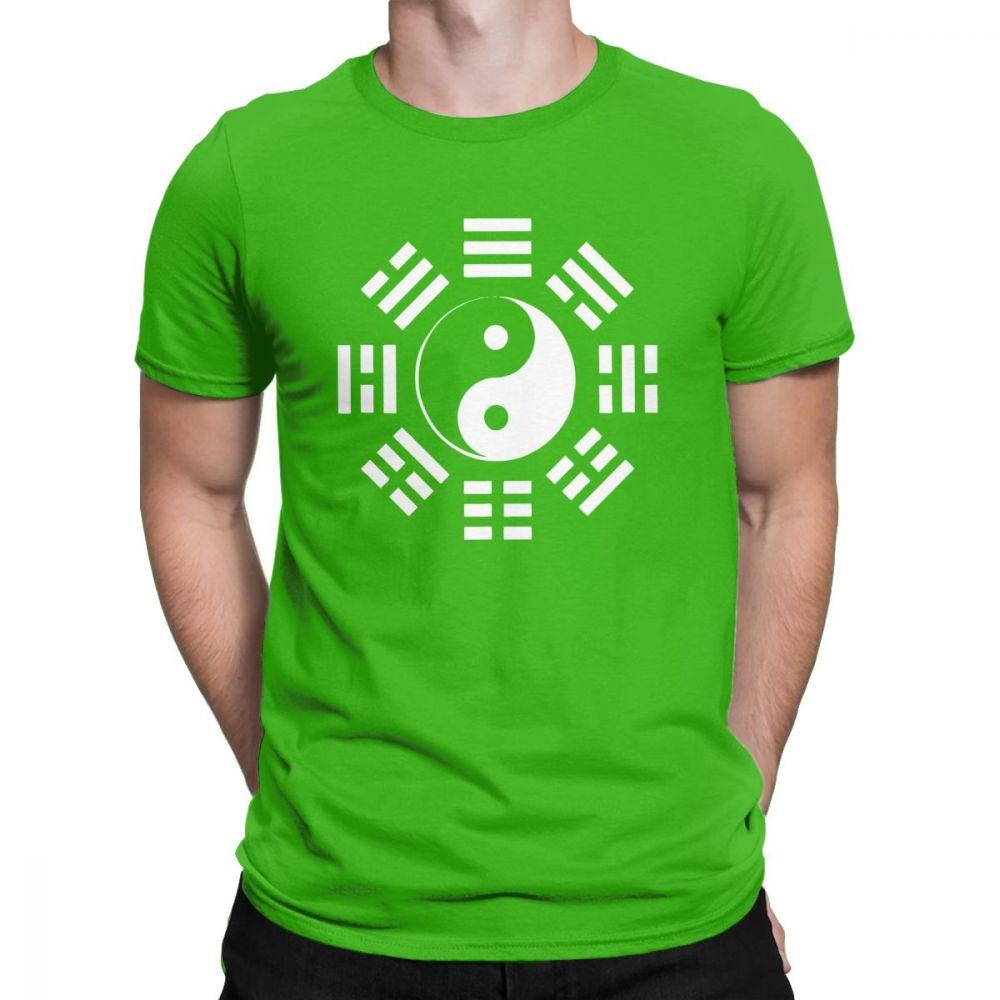 Men Yin Yang Tshirt Ching Kungfu Art Chinese T Shirt Tai Chi 100 Cotton Clothing Awesome Short Sleeve Tees Best Gift TShirt
