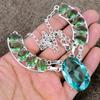 Indicolite Tourmaline Gemstone 925 Sterling Silver Jewelry Necklace 18" KKG-438