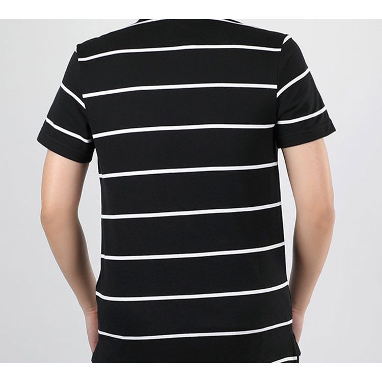 adidas Рубашка поло Yarn Dye Striped с коротким рукавом, мужская, черная FT2836