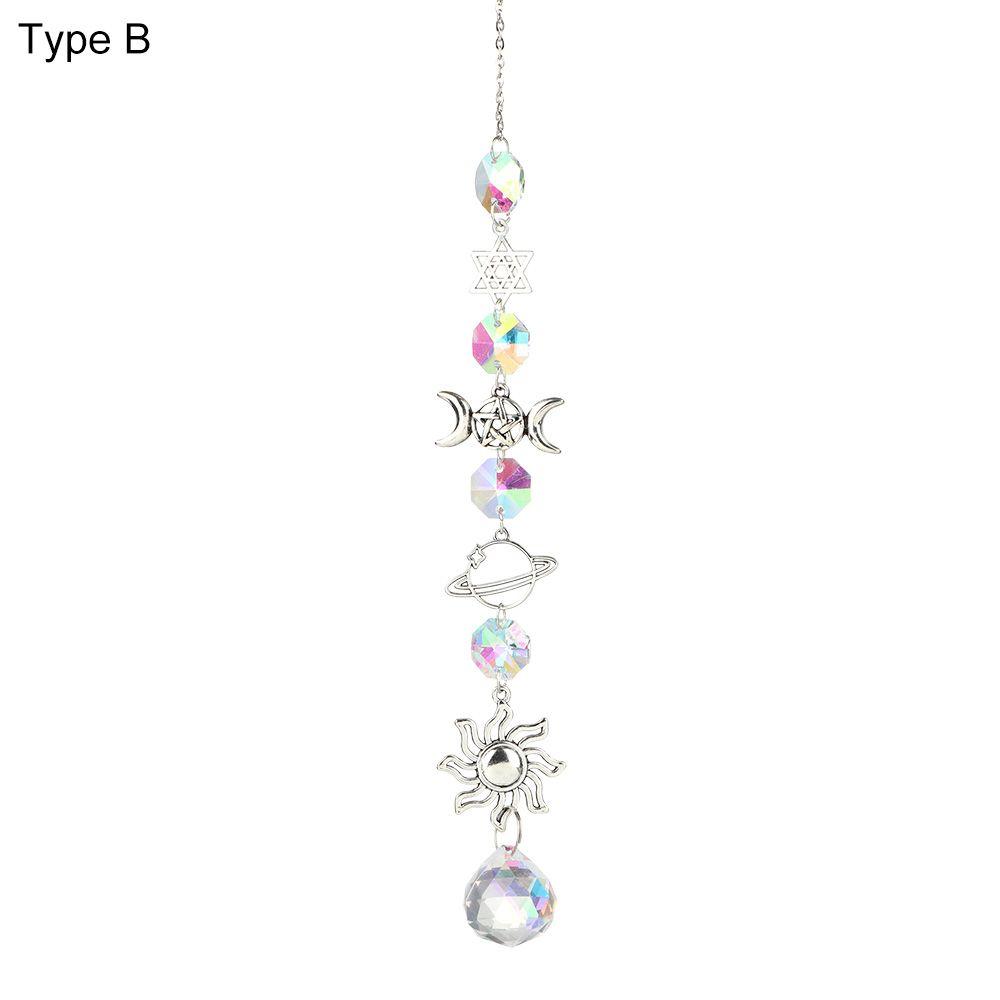 Украшение Занавески Украшение Подвесные Призмы Подвеска Звезда Луна Кристалл Музыка ветра Ловец солнца