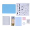 Rubber Stamp Carving Blocks Set A5 Blue Pad Incisive Knife DIY Comfortable Handle Washable Printing