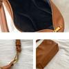 Solid Color PU Hobo Bag Korean Style PU Dumpling Bag Elegant French Style Handbag  Autumn