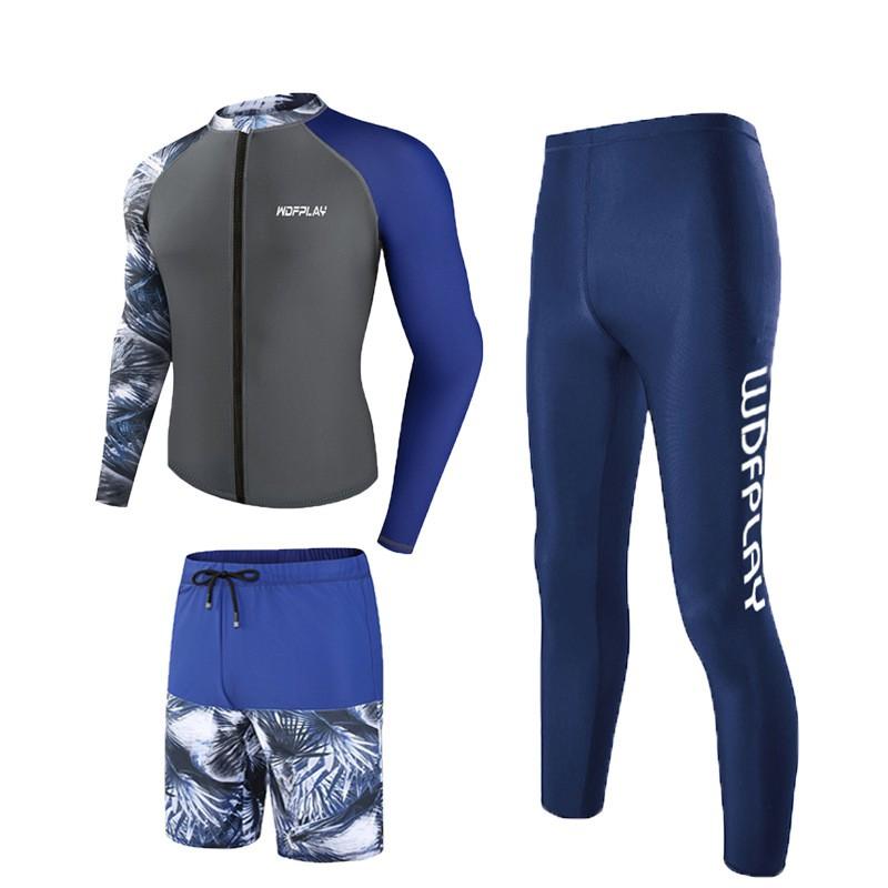 Mens UV Protection Rash Guard Set Quick Dry Swimwear Snorkeling Surfing Jellyfish Defense Water Sports