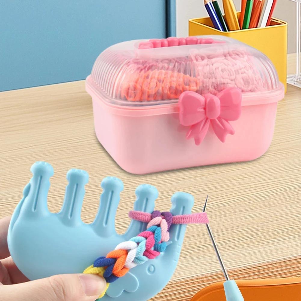 Нетоксичная DIY вязальная машина Вязание Эластичная веревка Игрушки Браслет Изготовление Игрушка Креативный DIY Браслет Изготовление Цветной День Рождения Для Детей