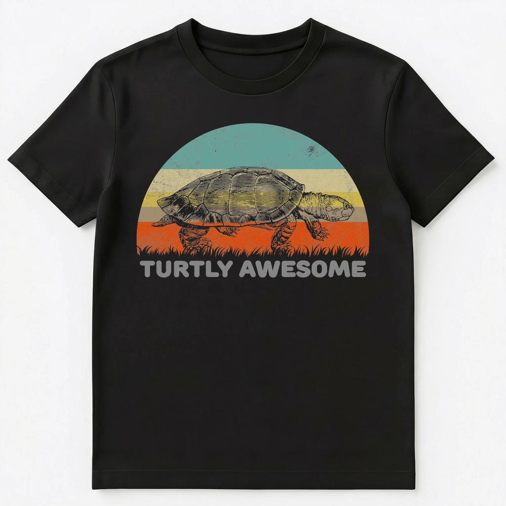 Смешная футболка с черепашьей игрой слов Turtly Totally Awesome Унисекс