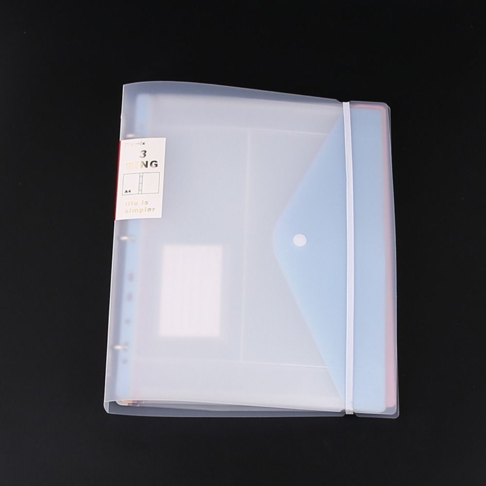 Transparent Binder Pockets High-Capacity Document Pouch Home Use Loose-leaf File Bag School Supply
