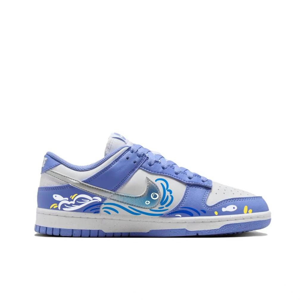 Nike x HAIYANPAOPAOTANG Dunk LOW Next Nature Leather Abrasion Resistant Slip Resistant Low top Skateboard Shoes Unisex DD1873-402(Team2124-)