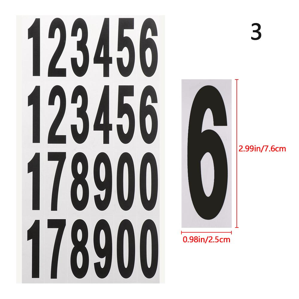 Листы/пакет Самоклеящиеся Водонепроницаемые Номера для почтового ящика Наклейки с номерами Наклейки-этикетки Декор
