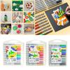 12/24/36 Color Acrylic Marker Waterproof Brush Tip Acrylic Paint Pen for Kid Student Drawing Card Making Scrapbooking