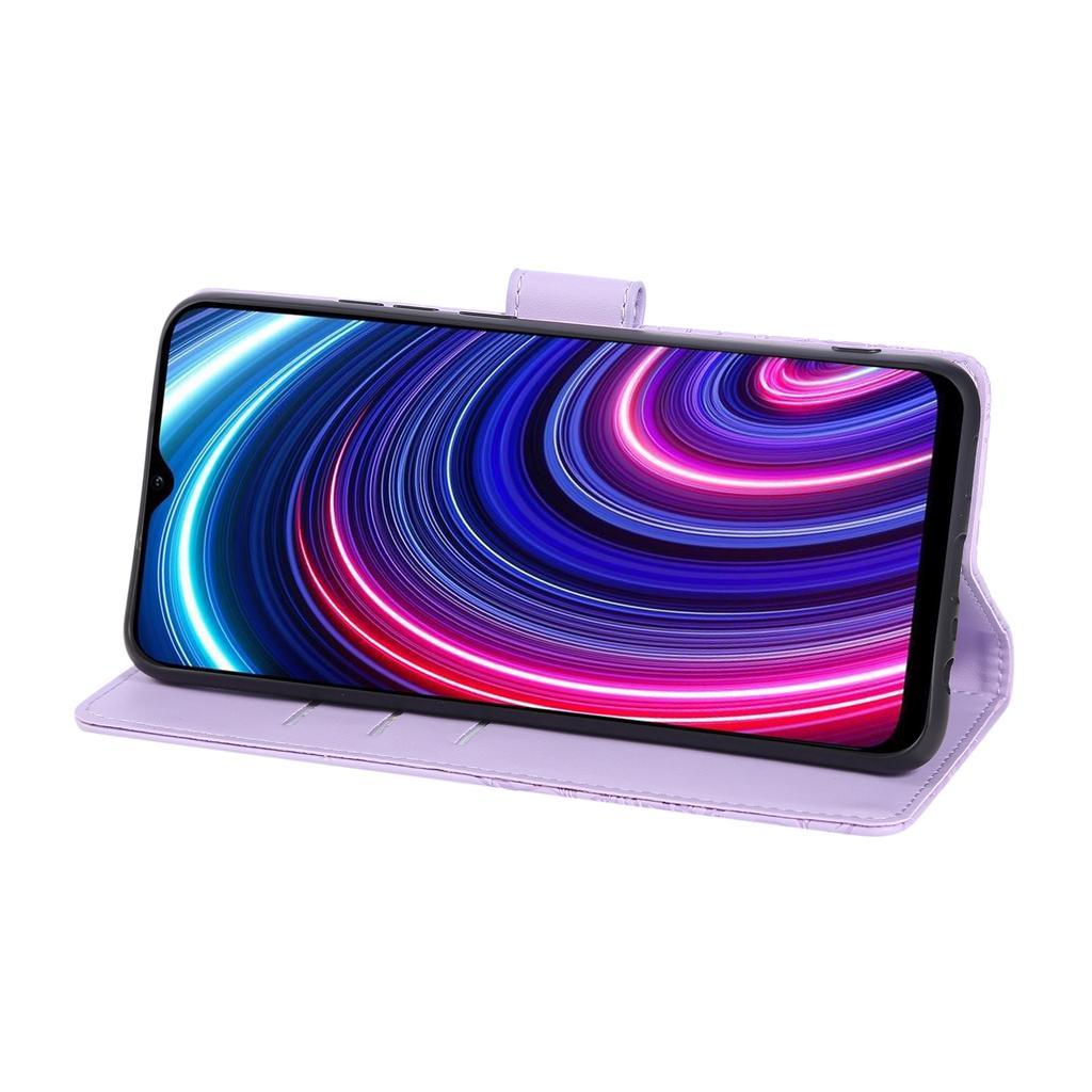 Для Realme C21Y/C25Y Чехол Кошелек из ПУ кожи с рисунком розы Чехол для телефона с 3 слотами для карт