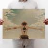 One Piece Retro Kraft Paper Anime Poster - Dorm Wall Decor