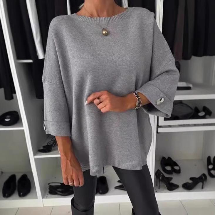 2026 Cross-Border Autumn Women's Casual Round Neck Top