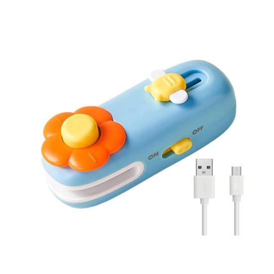 Мини-запайщик и резак для пакетов с чипсами, перезаряжаемый запайщик пакетов с чипсами, портативная машина для запечатывания пакетов с закусками, быстрый нагрев, компактный инструмент для резки и повторной запечатки