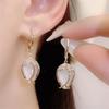 Tulip Cat's Eye Stone Earrings - Chic and Elegant Women's Jewelry